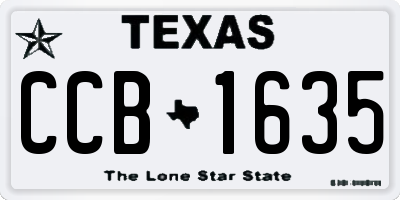 TX license plate CCB1635
