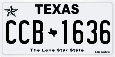 TX license plate CCB1636