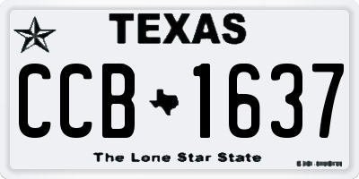 TX license plate CCB1637