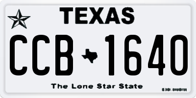 TX license plate CCB1640