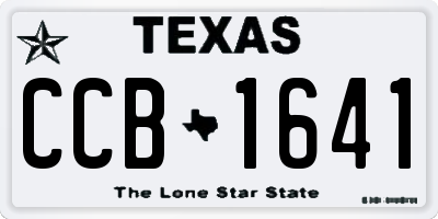 TX license plate CCB1641