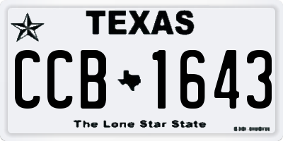 TX license plate CCB1643