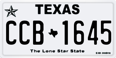 TX license plate CCB1645