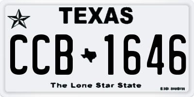 TX license plate CCB1646