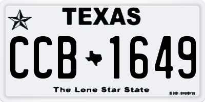 TX license plate CCB1649
