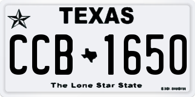 TX license plate CCB1650