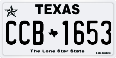 TX license plate CCB1653