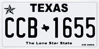 TX license plate CCB1655