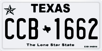 TX license plate CCB1662