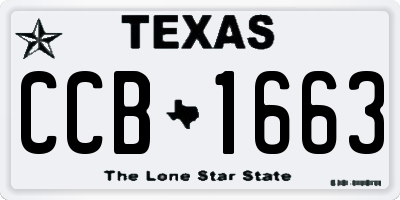 TX license plate CCB1663