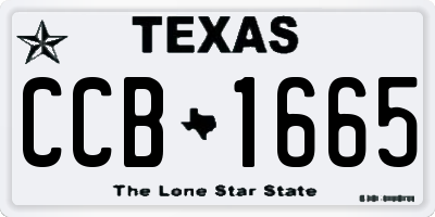 TX license plate CCB1665