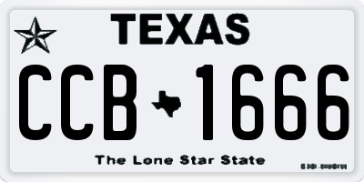 TX license plate CCB1666