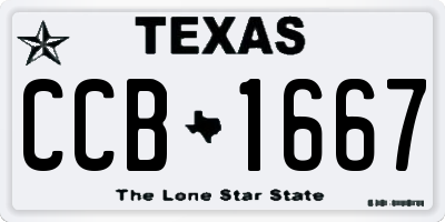 TX license plate CCB1667
