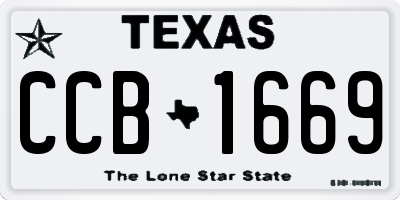 TX license plate CCB1669