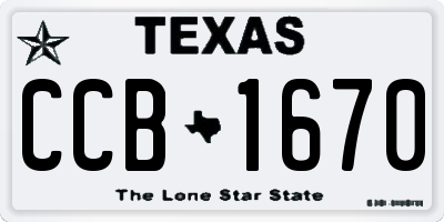 TX license plate CCB1670