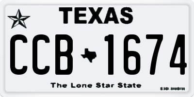 TX license plate CCB1674