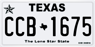 TX license plate CCB1675