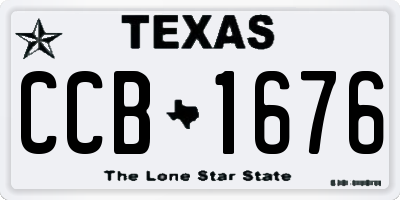 TX license plate CCB1676