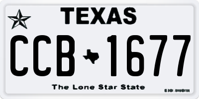TX license plate CCB1677