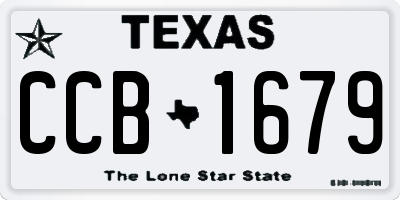 TX license plate CCB1679
