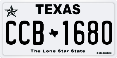 TX license plate CCB1680