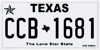 TX license plate CCB1681