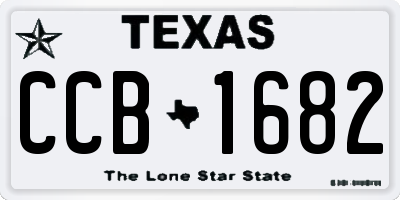 TX license plate CCB1682