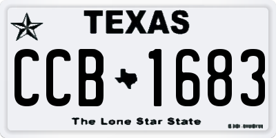 TX license plate CCB1683