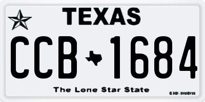 TX license plate CCB1684