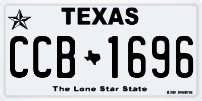 TX license plate CCB1696