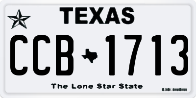 TX license plate CCB1713