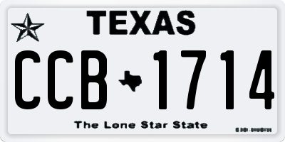 TX license plate CCB1714