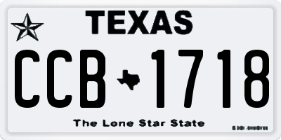 TX license plate CCB1718