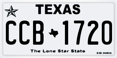 TX license plate CCB1720