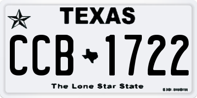TX license plate CCB1722