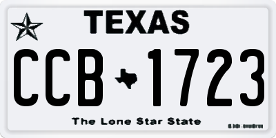 TX license plate CCB1723