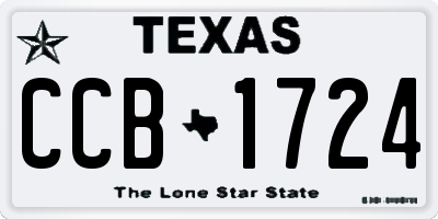 TX license plate CCB1724