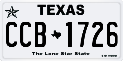 TX license plate CCB1726