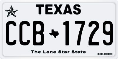 TX license plate CCB1729