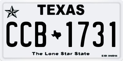 TX license plate CCB1731