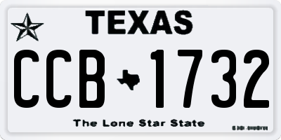 TX license plate CCB1732