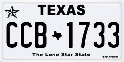 TX license plate CCB1733