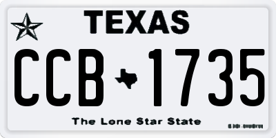 TX license plate CCB1735