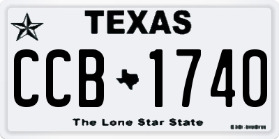 TX license plate CCB1740