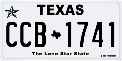 TX license plate CCB1741