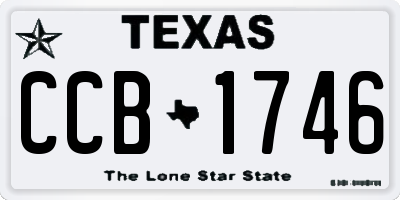 TX license plate CCB1746