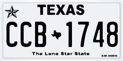 TX license plate CCB1748