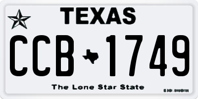 TX license plate CCB1749