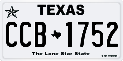 TX license plate CCB1752