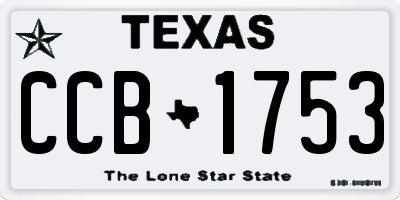 TX license plate CCB1753
